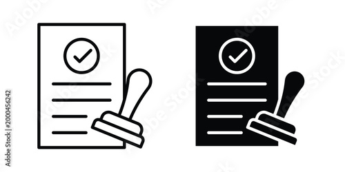 Permit icon pack, best for Graphic designs. Vector