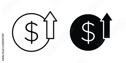 Obraz na plátně Profit growth icon pack, best for Graphic designs. Vector