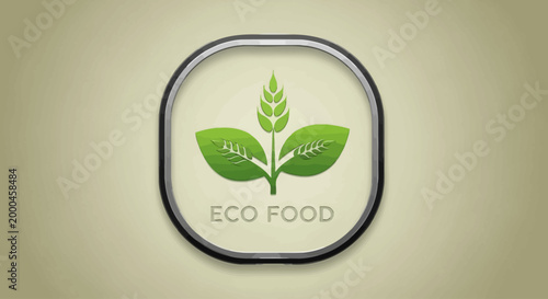 Eco Food Leaf Logo Design