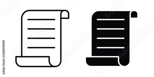 Scroll paper icon pack, best for Graphic designs. Vector