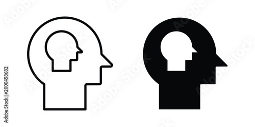 Self awareness icon pack, best for Graphic designs. Vector