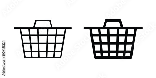 Shopping basket icon pack, best for Graphic designs. Vector