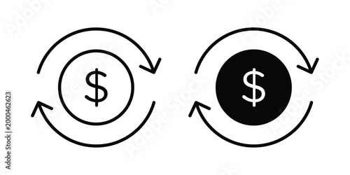 Turnover icon pack, best for Graphic designs. Vector