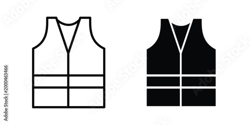 Vest jacket icon pack, best for Graphic designs. Vector