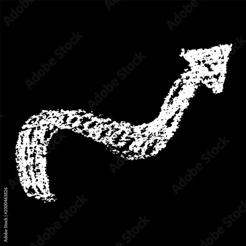 Wave Crayon Hand Drawn Arrow