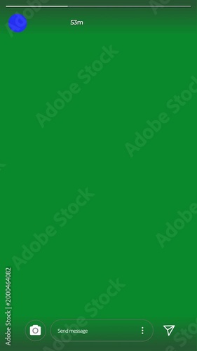Minimalist social media story mockup featuring a bottom reply bar and time indicator on chroma key