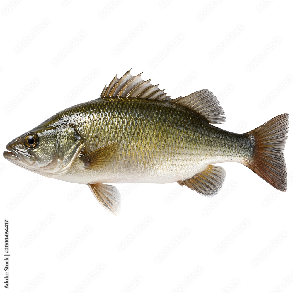 Fototapeta premium Fresh Fish Isolated on White Background 