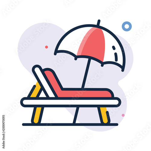 Creatively crafted amazing outline icon of beach chair, beach lounger