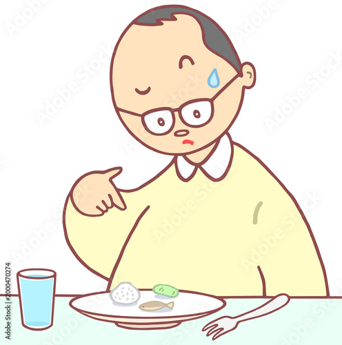 健康テーマのイラスト - カロリー制限・食事制限・食事療法