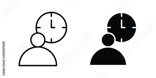 Billede på lærred Busy icon pack vectors for graphic projects.