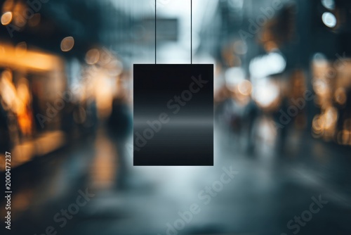 Catch the excitement of Black Friday shopping with an artistic banner in a bustling store