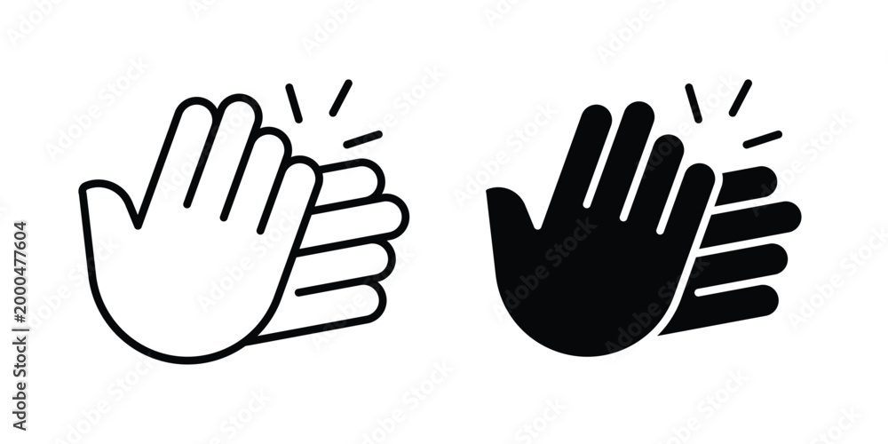 Obraz premium Clap icon pack vectors for graphic projects.