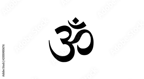 Om Symbol A Sacred Icon of Hinduism, Buddhism, Jainism, and Sikhism representing the primordial sound and the universe
