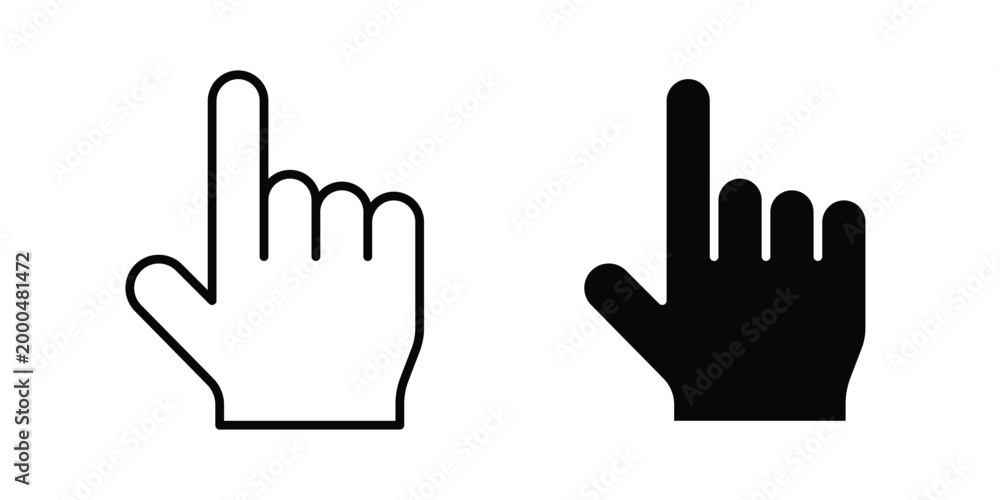 Obraz premium Finger icon pack vectors for graphic projects.