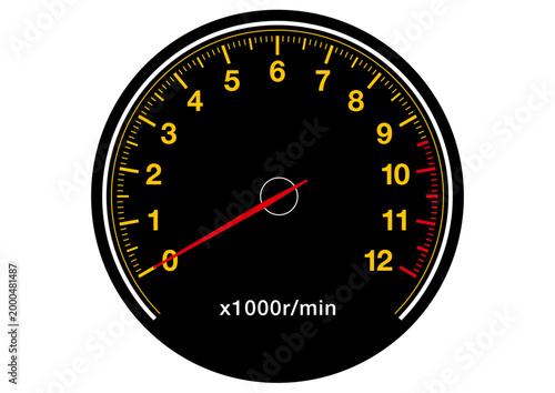 タコメーターのベクターイラスト素材