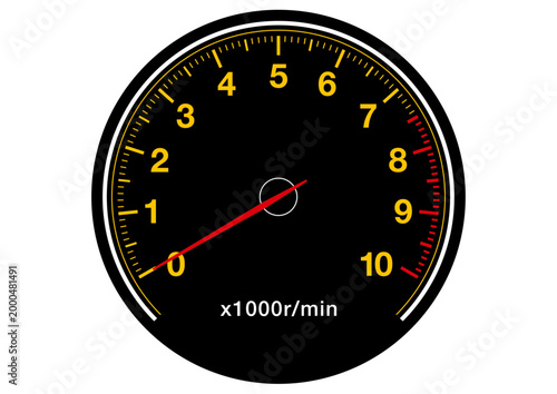 タコメーターのベクターイラスト素材