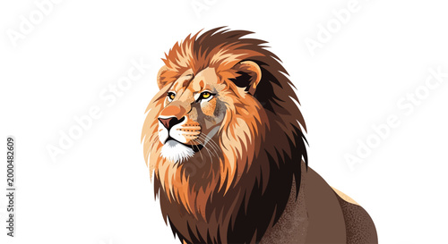 Vector Illustration of a Lions Head