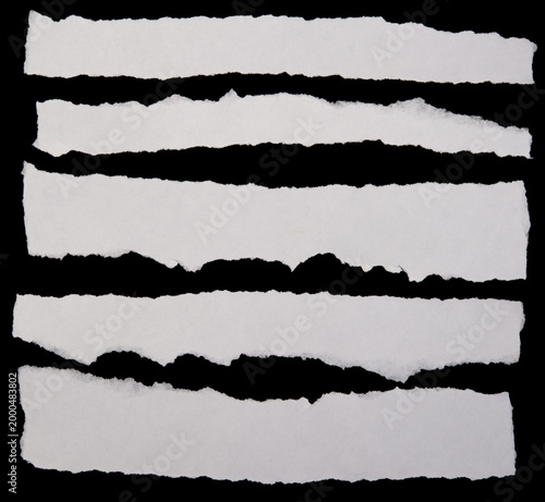 Ripped paper strips