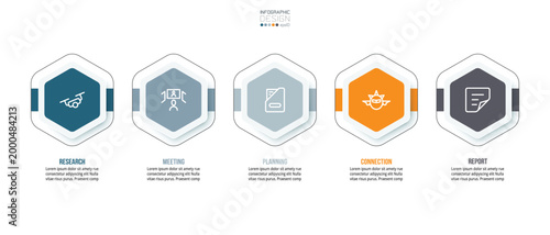 Business concept infographic template with option.