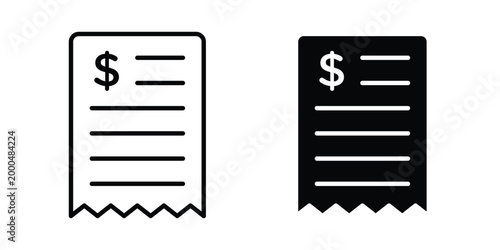 Invoice icon pack vectors for graphic projects.