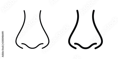 Nose icon pack vectors for graphic projects.