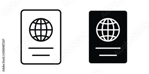 Fotografía Passport icon pack vectors for graphic projects.