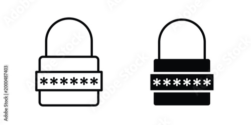 Password icon pack vectors for graphic projects.