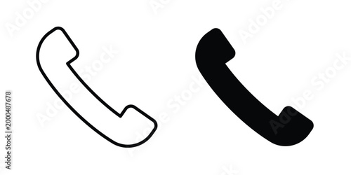 Phone call icon pack vectors for graphic projects.