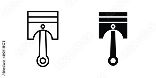 Piston icon pack vectors for graphic projects.