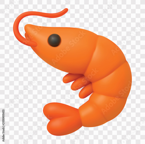 Seafood and Marine Culinary Vector Icon Set | 3D icon set | shrimp