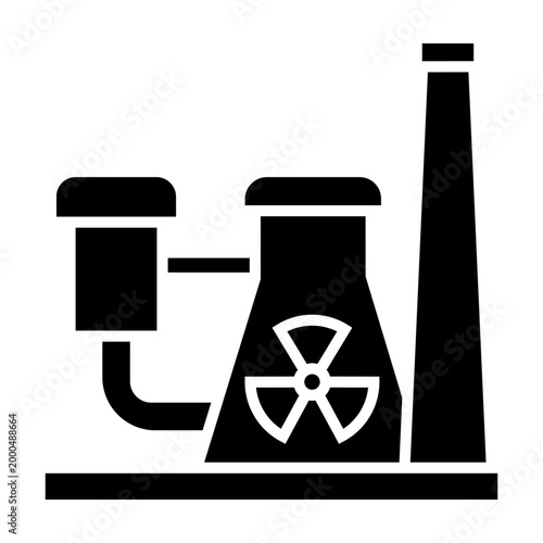 Radiation icon vector. Nuclear energy Illustration sign. Emitting symbol. Nuclear waste logo.