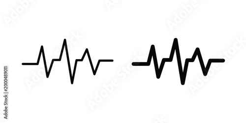 Pulse icon pack vectors for graphic projects.