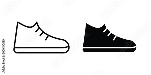 Sneakers icon pack vectors for graphic projects.