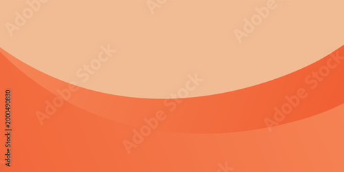 Abstract orange and peach background with elegant smooth curved wave shapes
