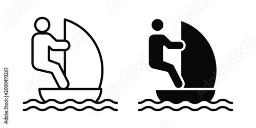 Windsurf icon pack vectors for graphic projects.