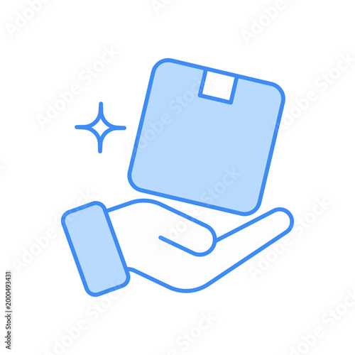 Handing Over Package vector icon