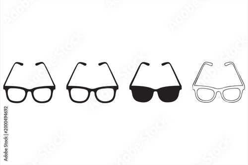 Glasses Eyewear Icons for Optical Retail and Vision Care Platforms