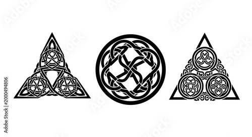 Celtic knotwork designs and patterns.