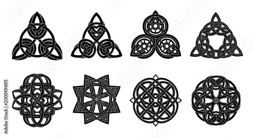 Collection of geometric sacred symbols.