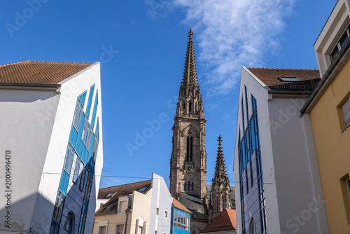 Mulhouse Church Tower In France