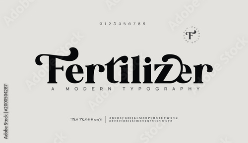 Canvas Print Elegant ligature alphabet letters font logo