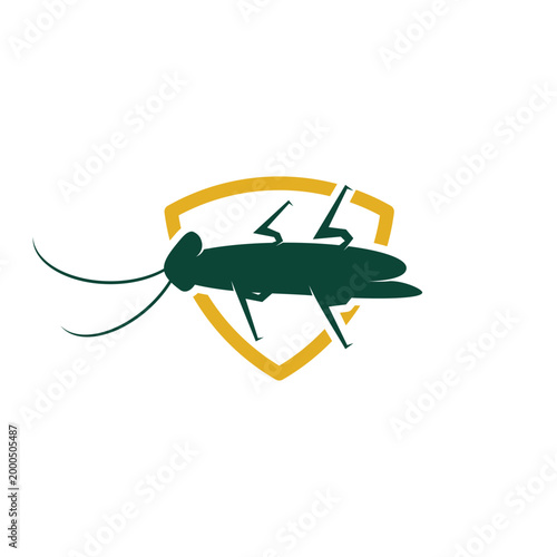 Pest Control Service Logo with Shield