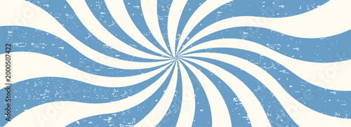 Swirl Spiral Psychedelic blue Pattern. Retro wavy background, Y2k aesthetic. Starburst hypnotic circular bg. Vintage twisted rays. spiral design for posters, banners, wallpapers
