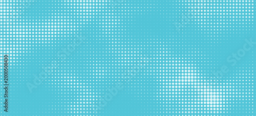 Abstract blue gradient blurred background with halftone dot texture, soft light effect, modern digital backdrop. Eps10