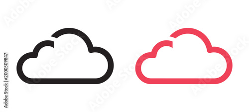 Cloud Computing Icon for SaaS Data Storage and Network Interface Design