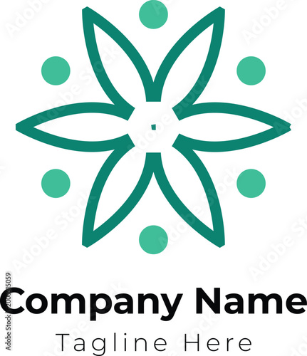 Minimal Floral Leaf Logo