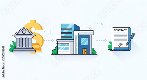 Financial Transaction Between Bank Business and Contract Agreement.