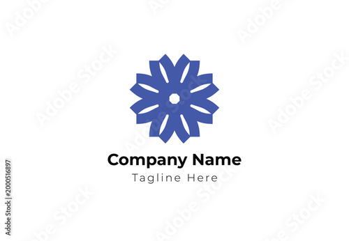 Geometric flower logo
