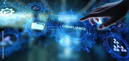 Tableau sur toile Compliance Concept: Ensuring Adherence to Regulations and Standards