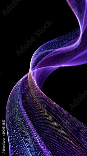 Purple abstract light trail design.